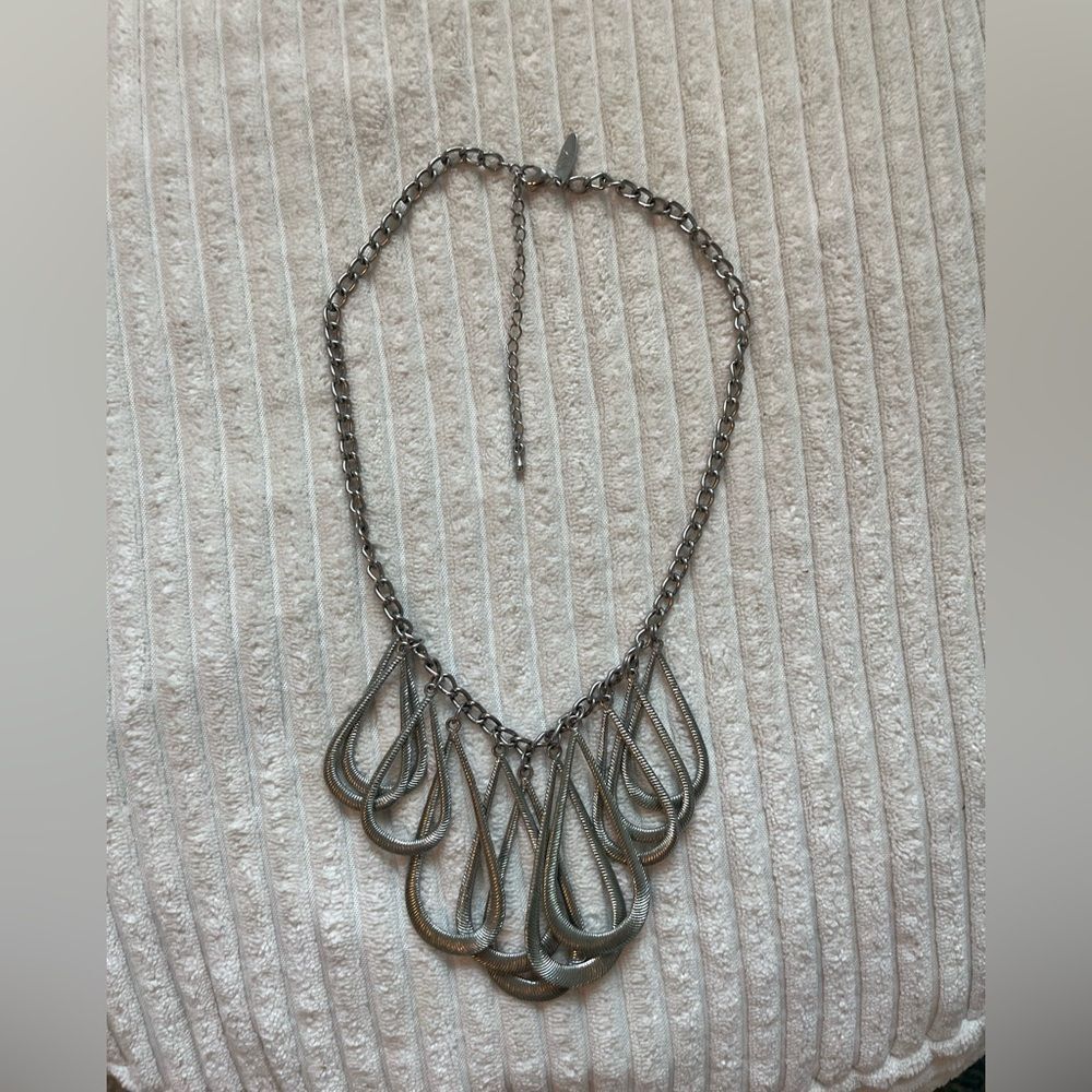 NY Collection Silver Tone Statement Necklace